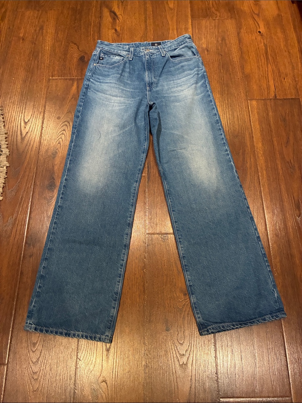 Ag Adriano Goldschmied Blue Wide Leg Flare Jeans